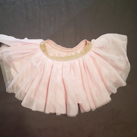 Pink Tutu Elastic Gold Sparkly Elastic Waistband George 3-6 Month - Picture 1 of 1